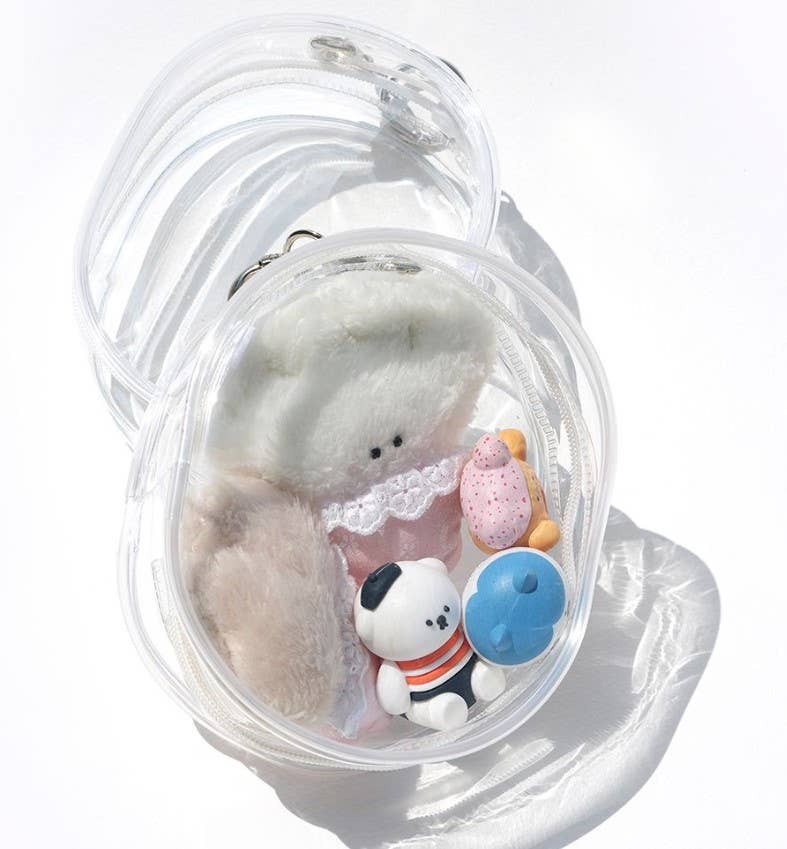 Clear Gacha Pouch Key Ring - Bag Charm | Martinsville Soapworks