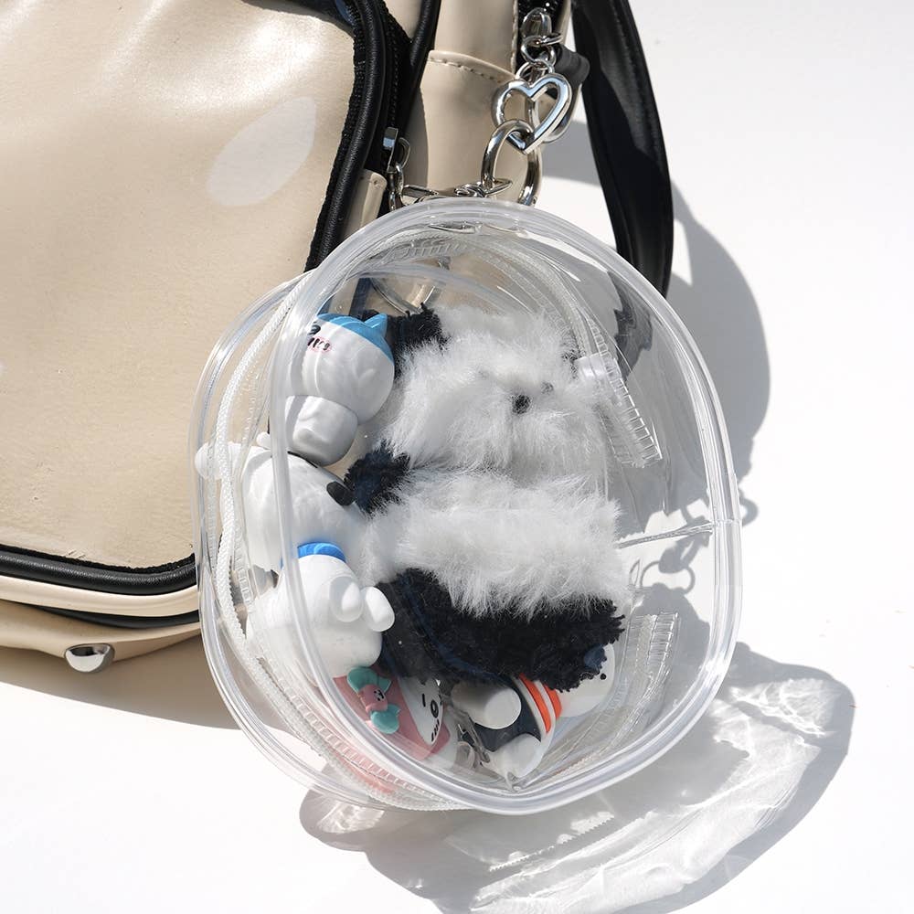 Clear Gacha Pouch Key Ring - Bag Charm | Martinsville Soapworks