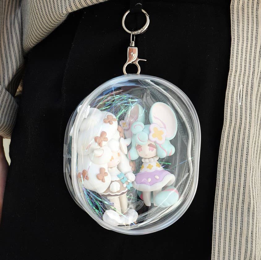 Clear Gacha Pouch Key Ring - Bag Charm | Martinsville Soapworks